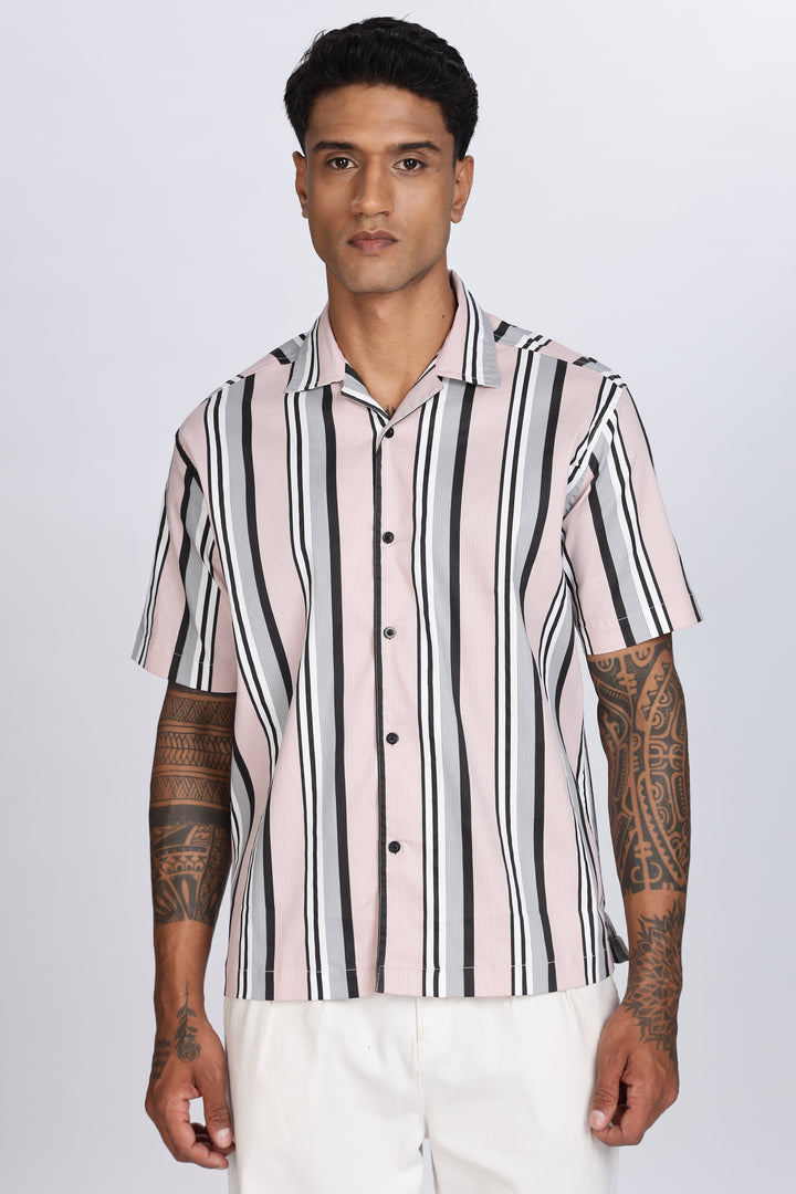 Pink Corduroy Cuban Shirt