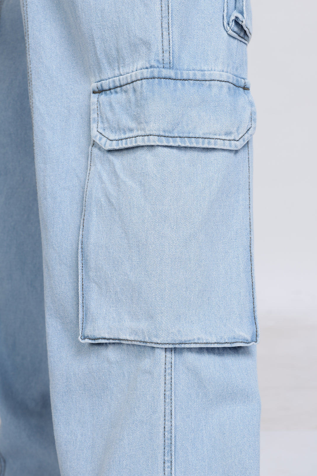 Glacial Blue Baggy Cargo Pants