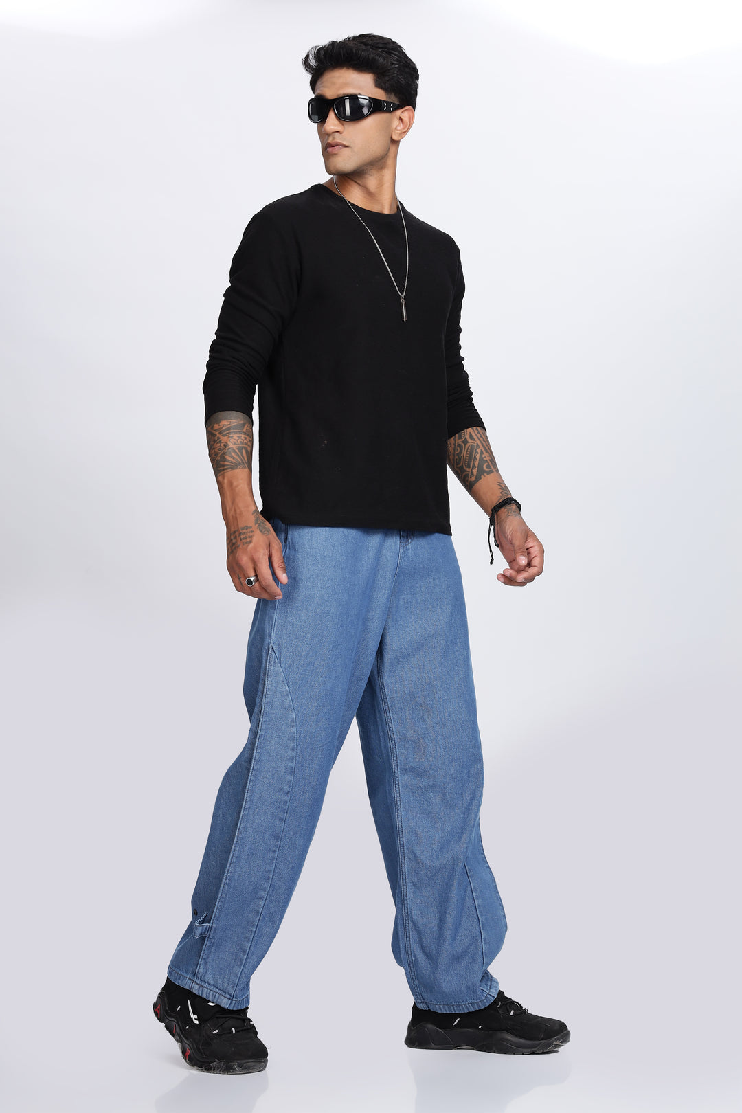 Twin- Flap Blue Cargo Pants