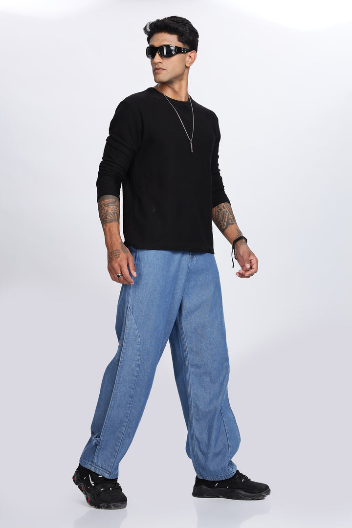 Twin- Flap Blue Cargo Pants