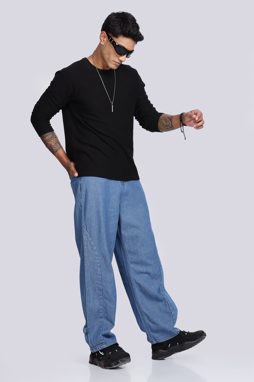 Twin- Flap Blue Cargo Pants
