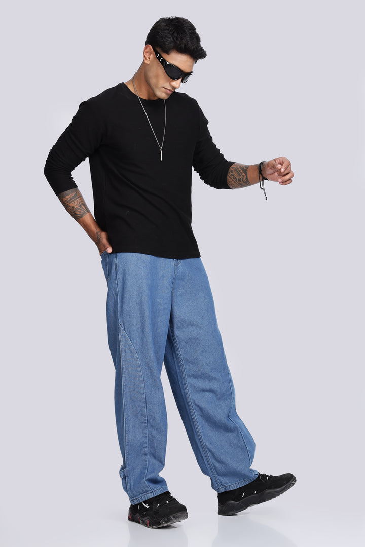 Twin- Flap Blue Cargo Pants