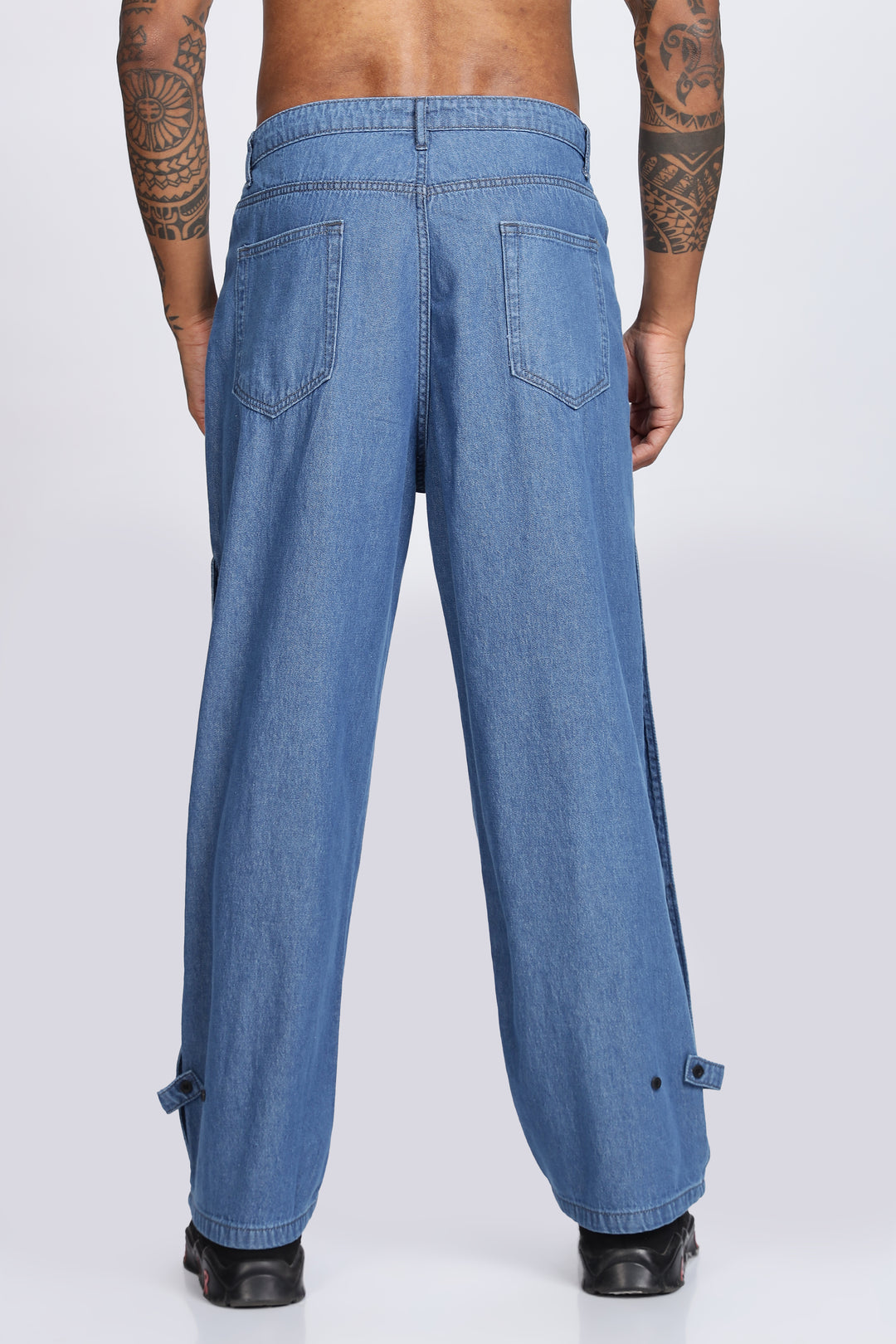 Twin- Flap Blue Cargo Pants