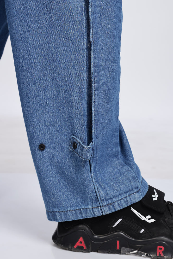 Twin- Flap Blue Cargo Pants