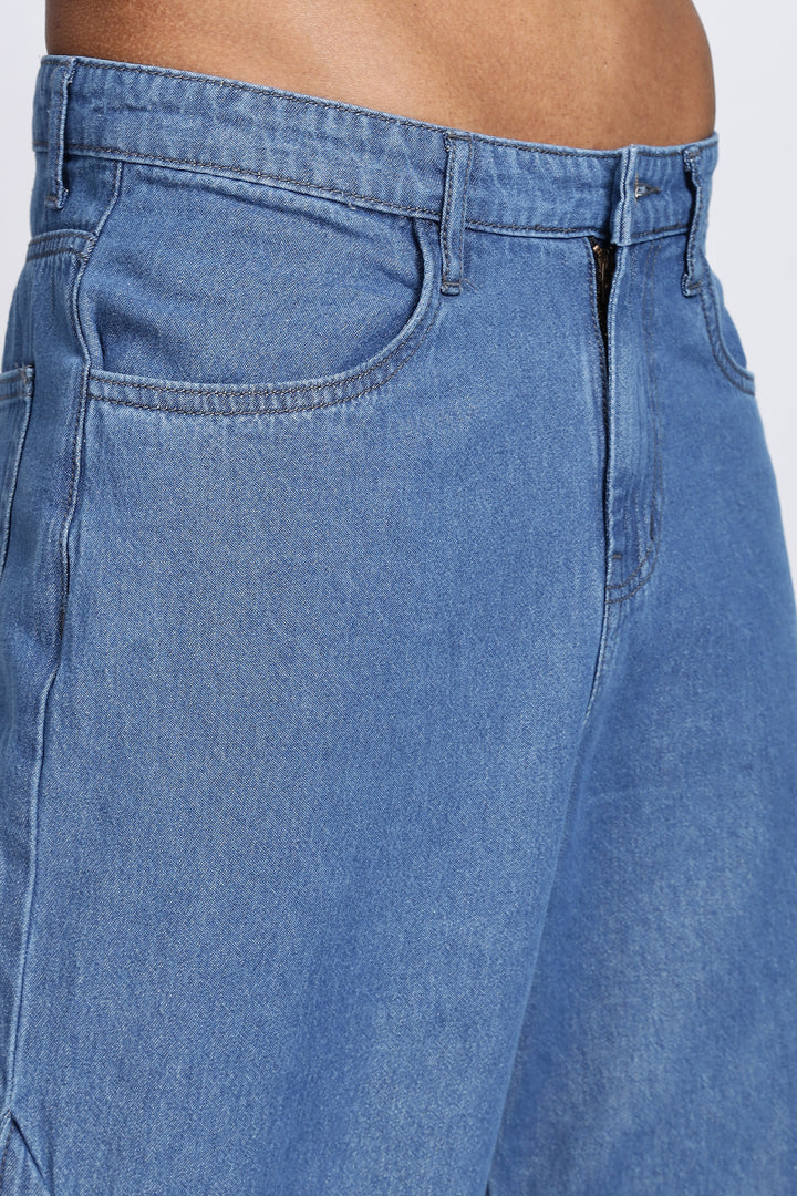 Twin- Flap Blue Cargo Pants