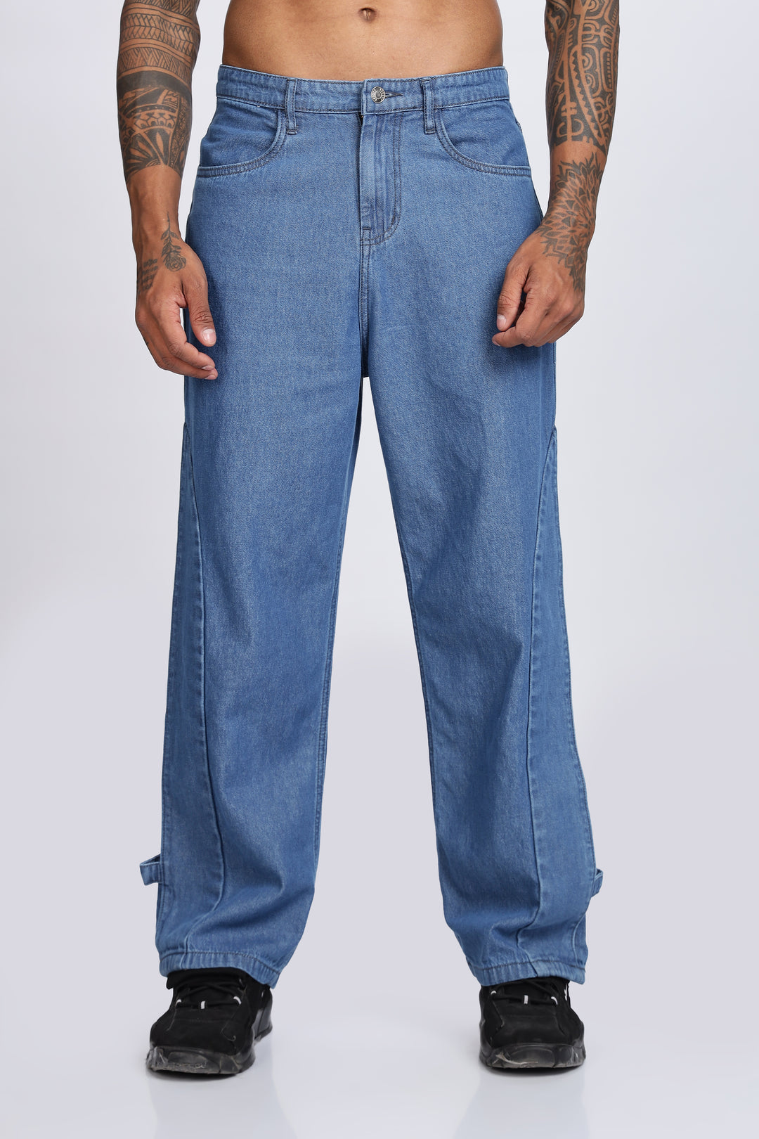 Twin- Flap Blue Cargo Pants