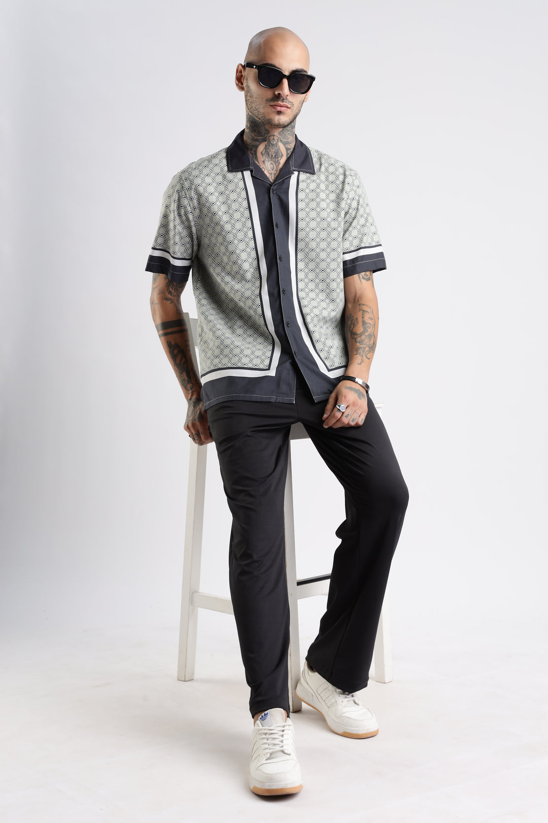 Classic: Mint Green Square Cuban Shirt