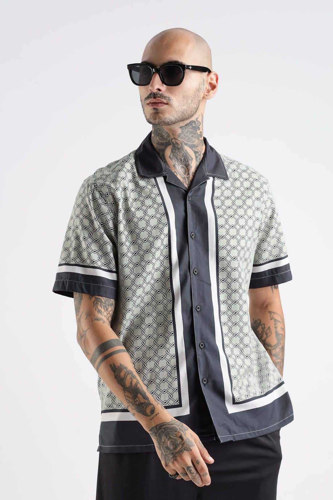 Classic: Mint Green Square Cuban Shirt