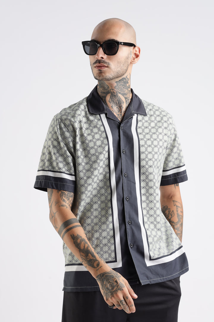 Classic: Mint Green Square Cuban Shirt