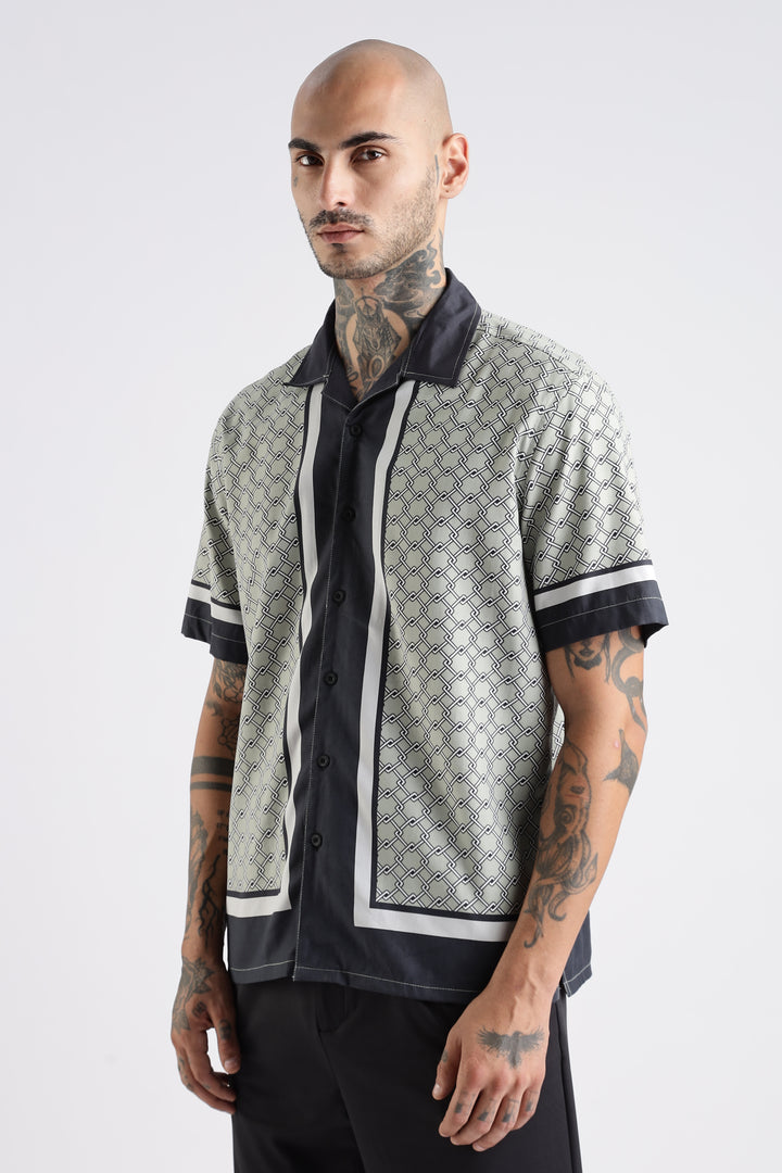 Classic: Mint Green Square Cuban Shirt