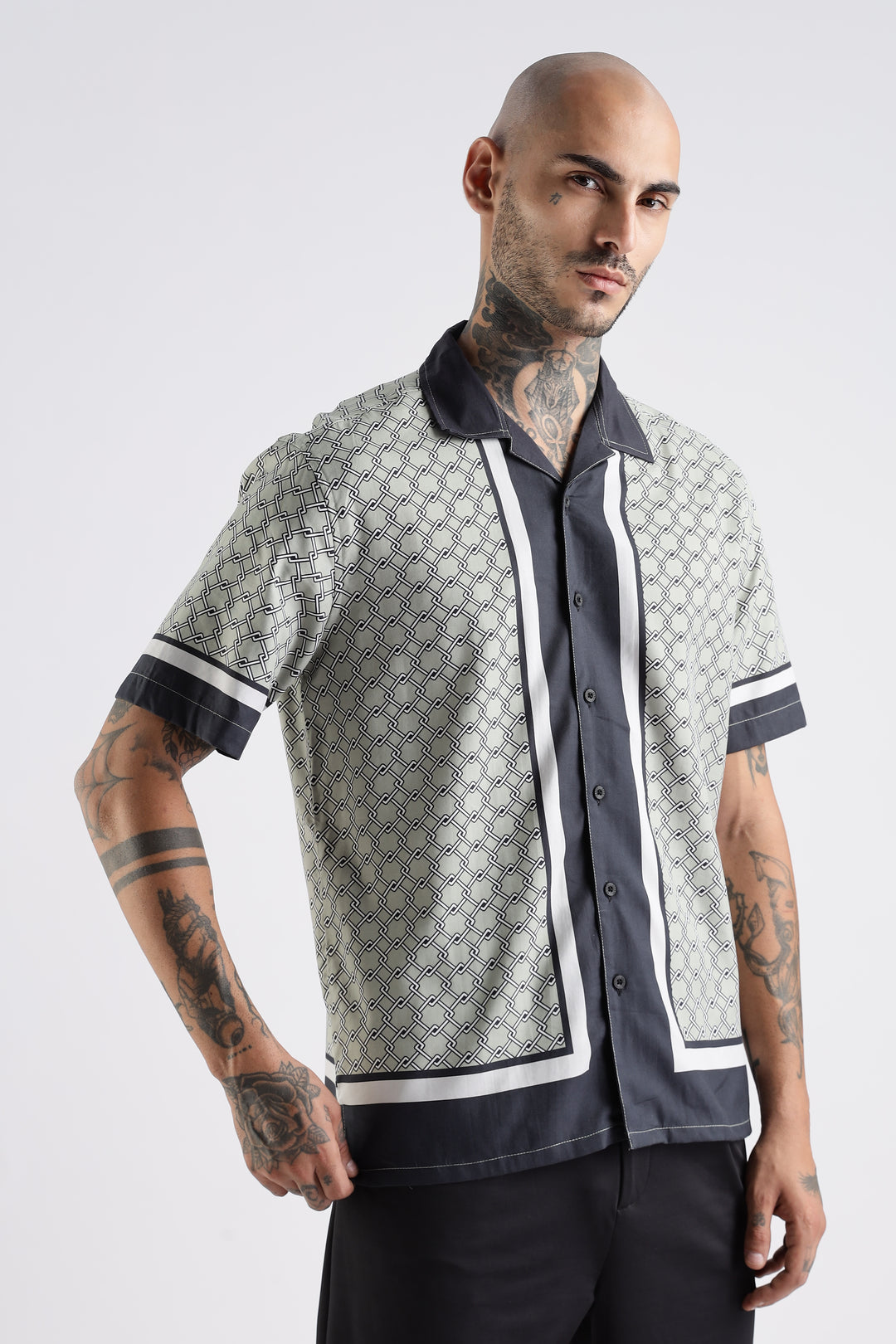 Classic: Mint Green Square Cuban Shirt