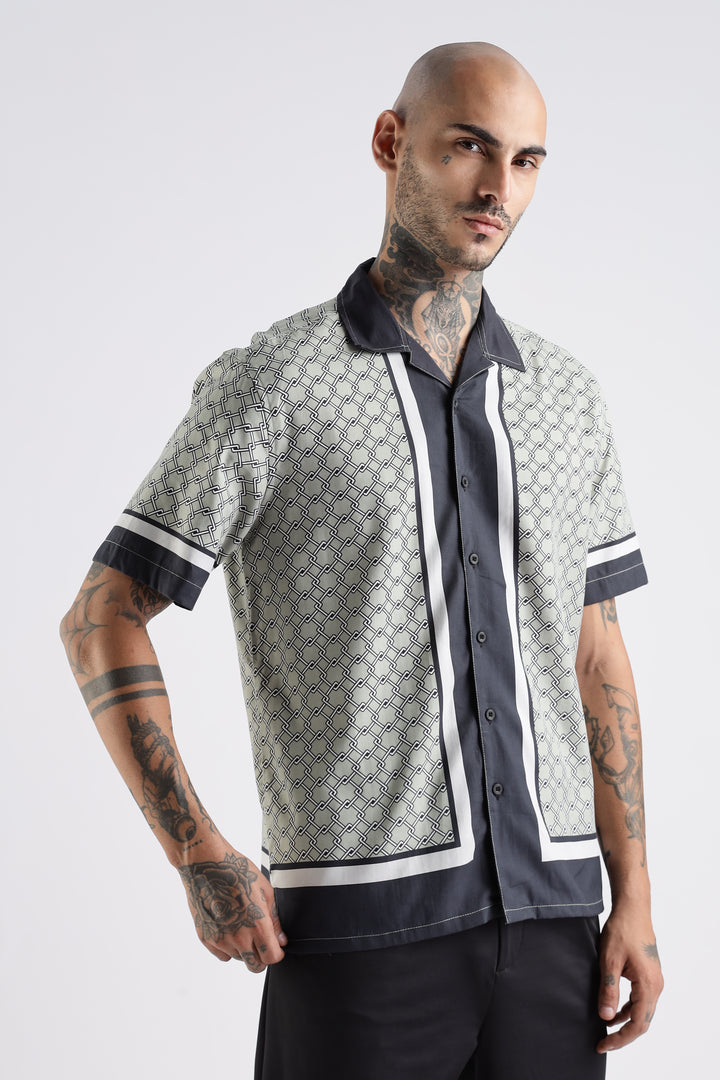 Classic: Mint Green Square Cuban Shirt