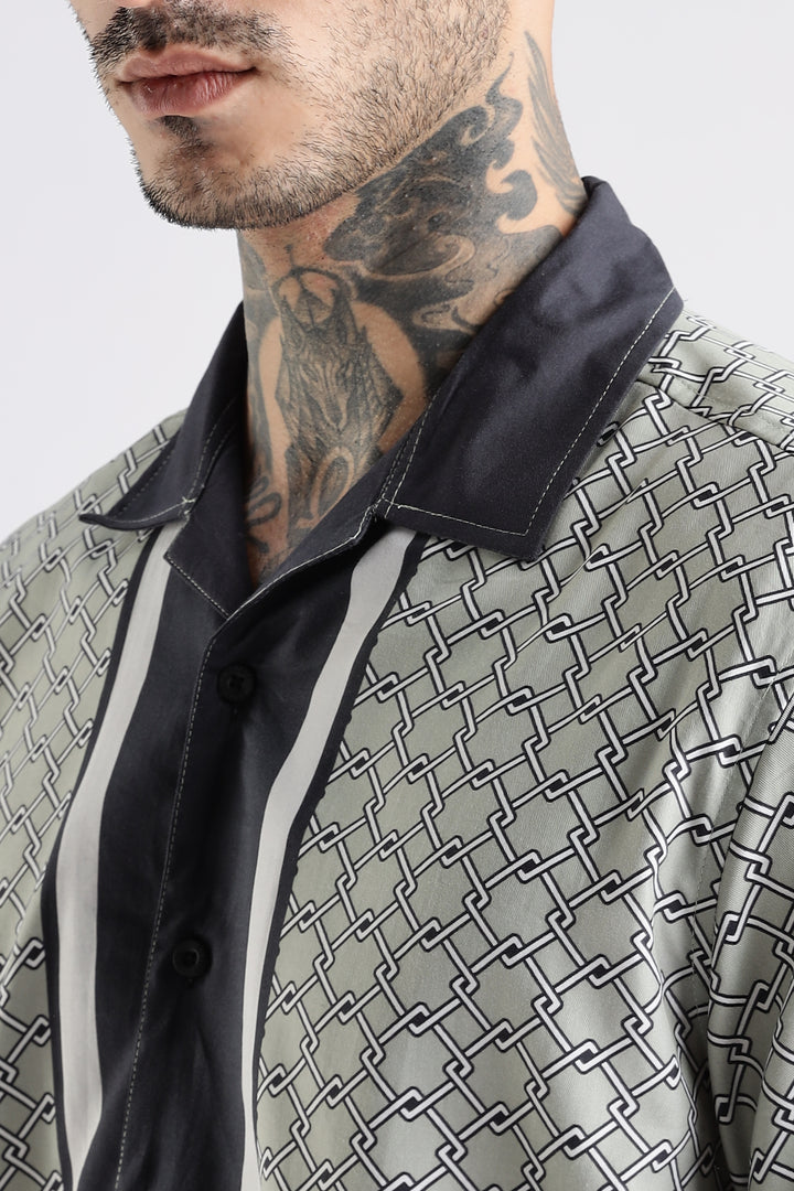 Classic: Mint Green Square Cuban Shirt