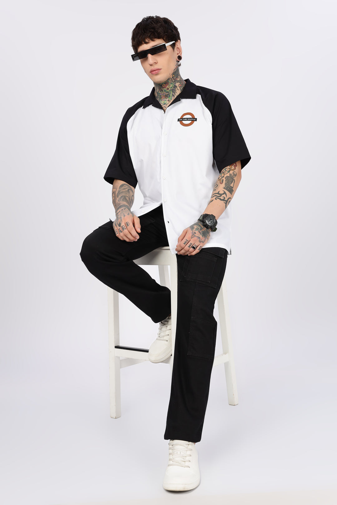 Shuttle: Oversized Black & White Shirt
