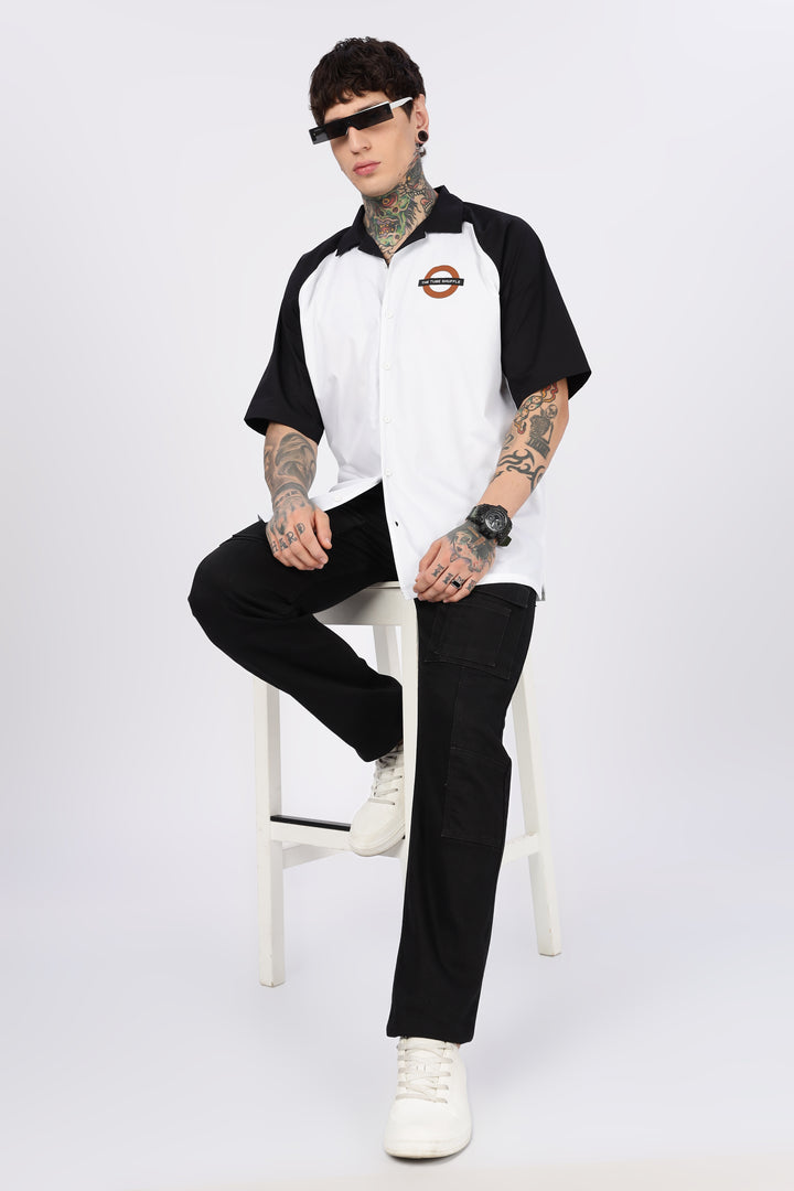 Shuttle: Oversized Black & White Shirt