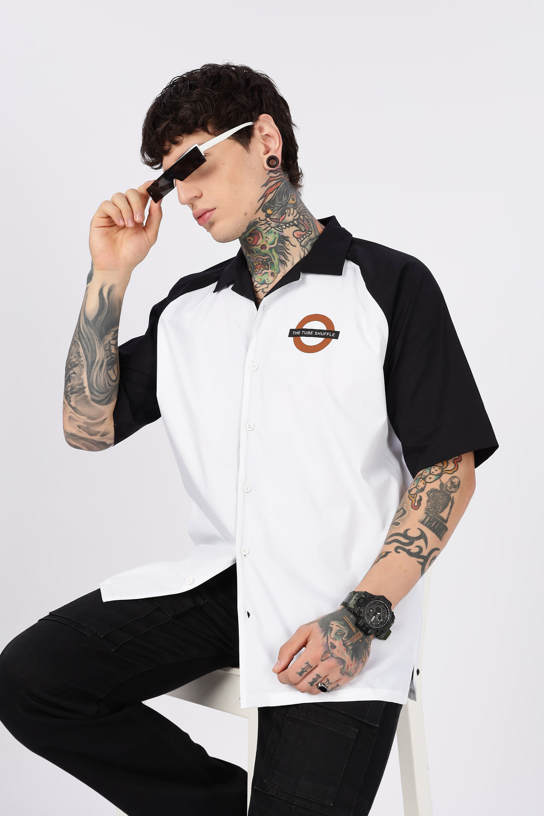 Shuttle: Oversized Black & White Shirt