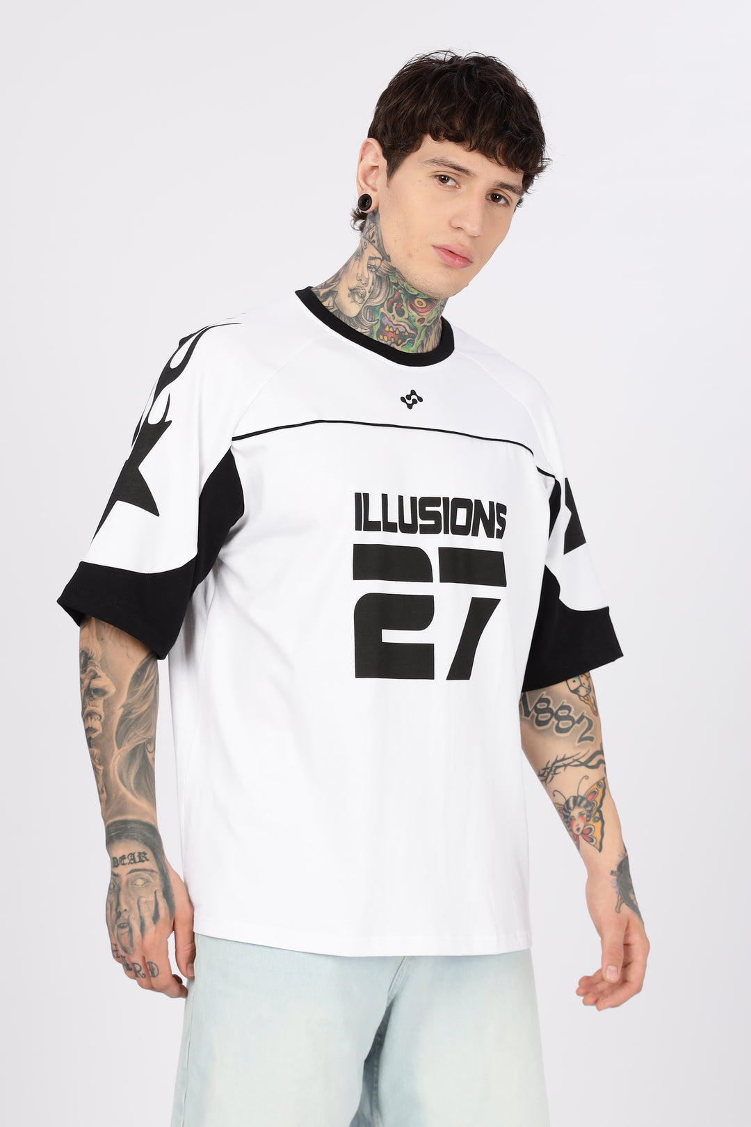 Illusions: Black & White Oversized T-Shirt