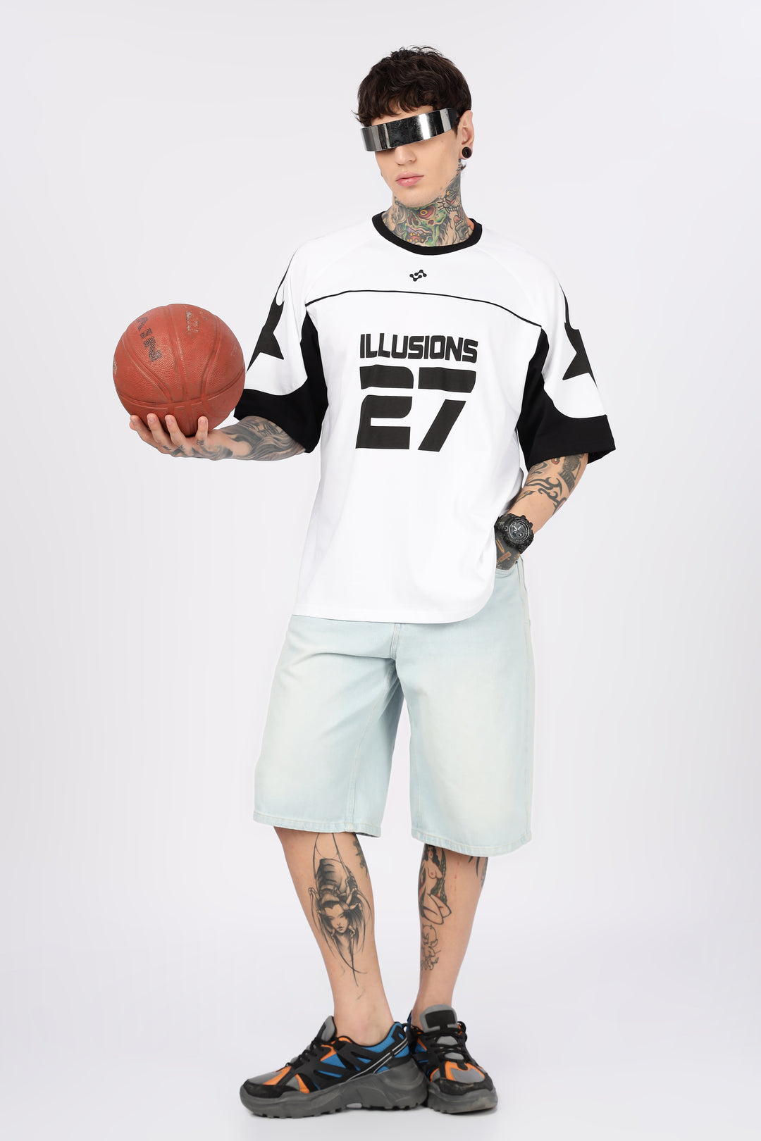 Illusions: Black & White Oversized T-Shirt