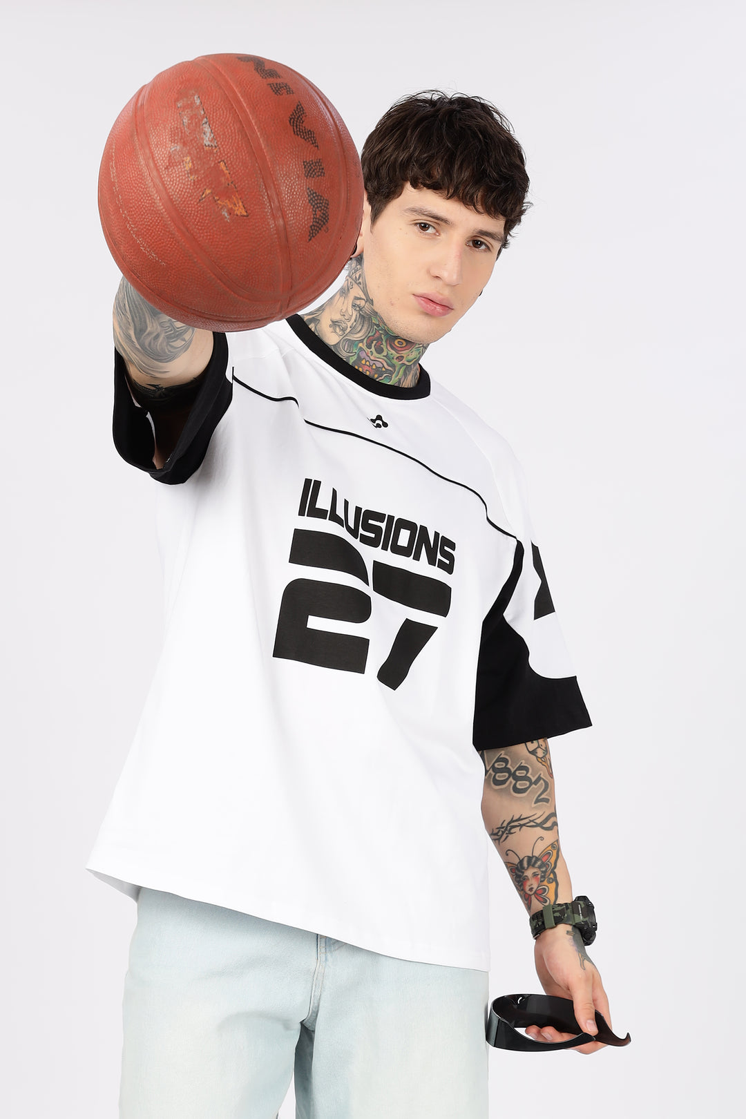 Illusions: Black & White Oversized T-Shirt