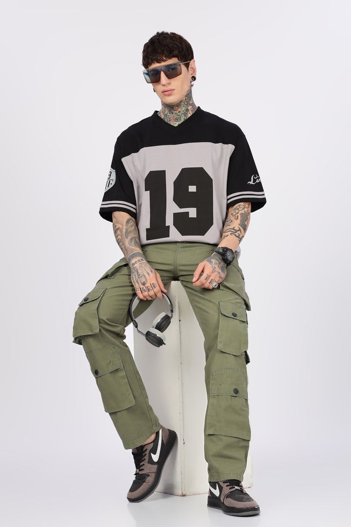 Green Canvas Multi- Pocket Cargo Pants