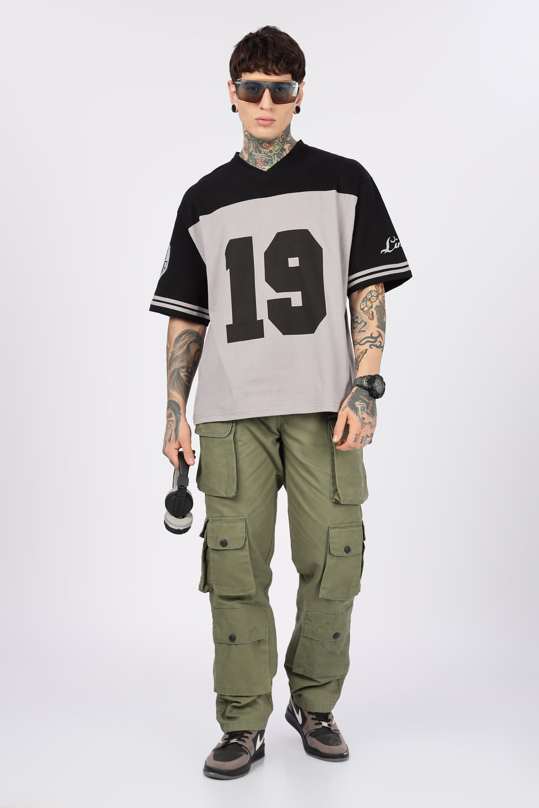 Green Canvas Multi- Pocket Cargo Pants