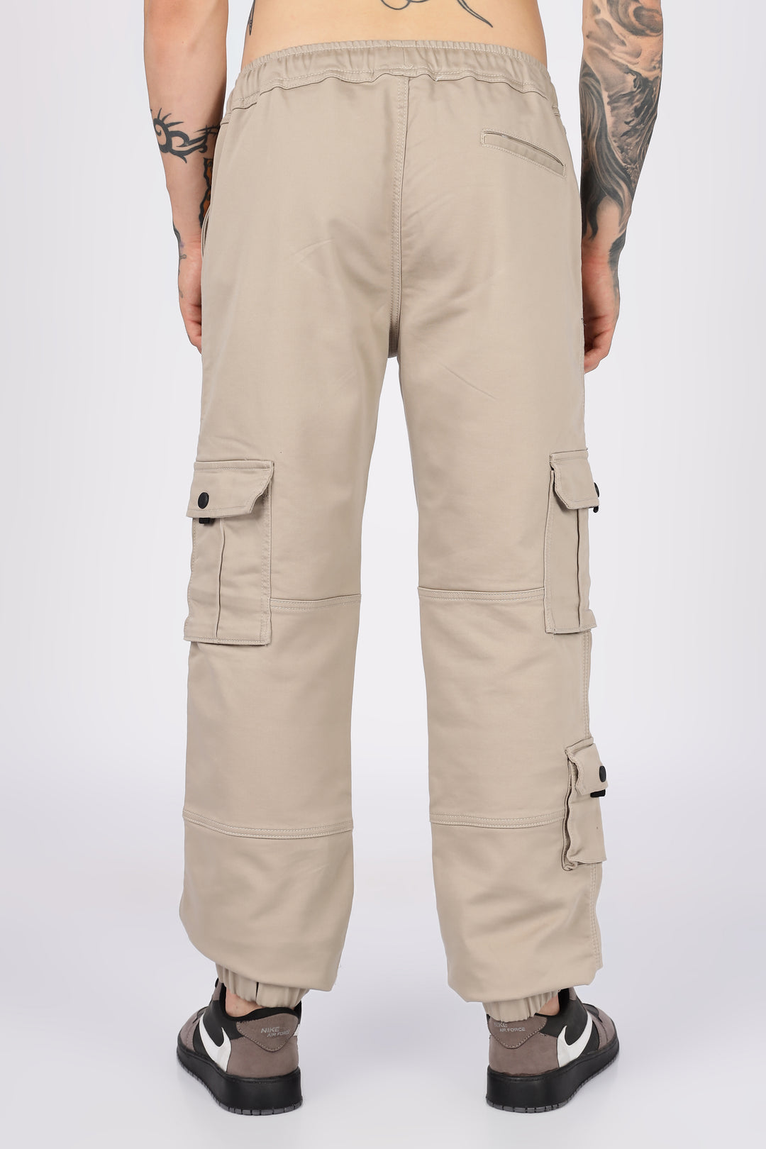 Cream Twill Regular Fit Cargo Pant