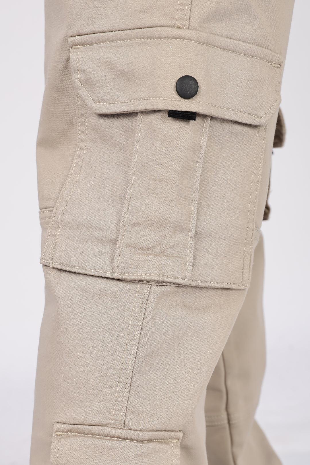 Cream Twill Regular Fit Cargo Pant
