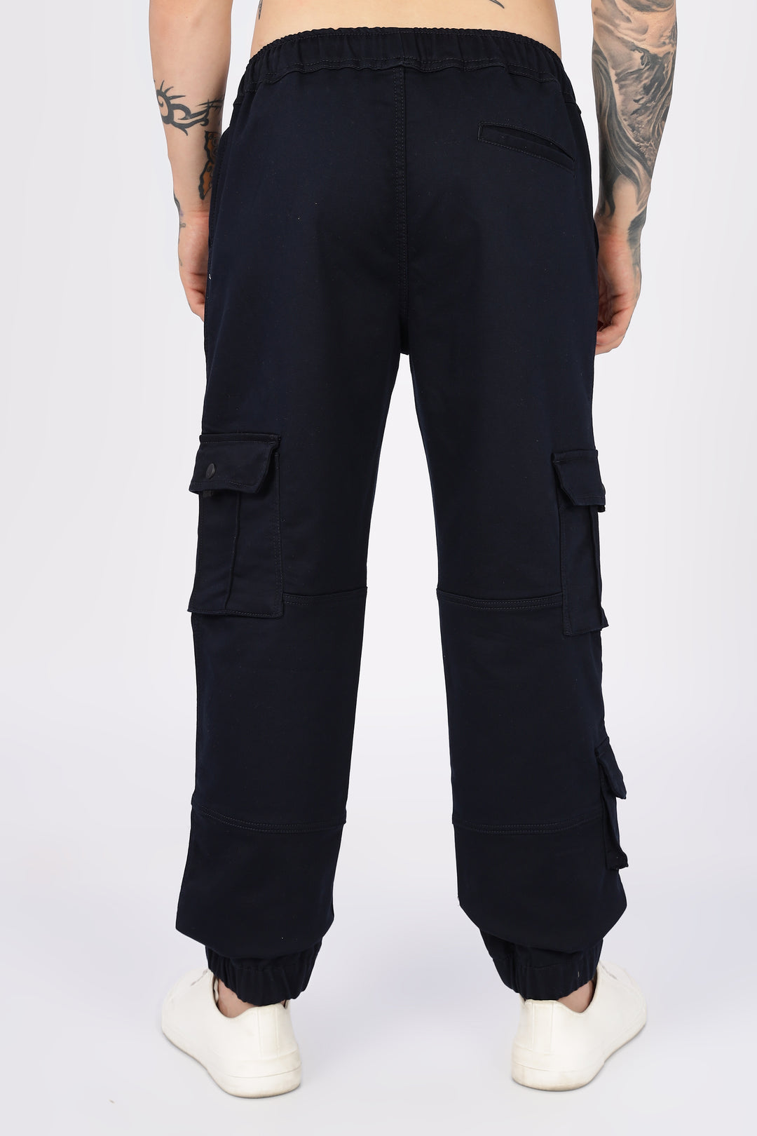 Navy Regular Fit Cargo Pants