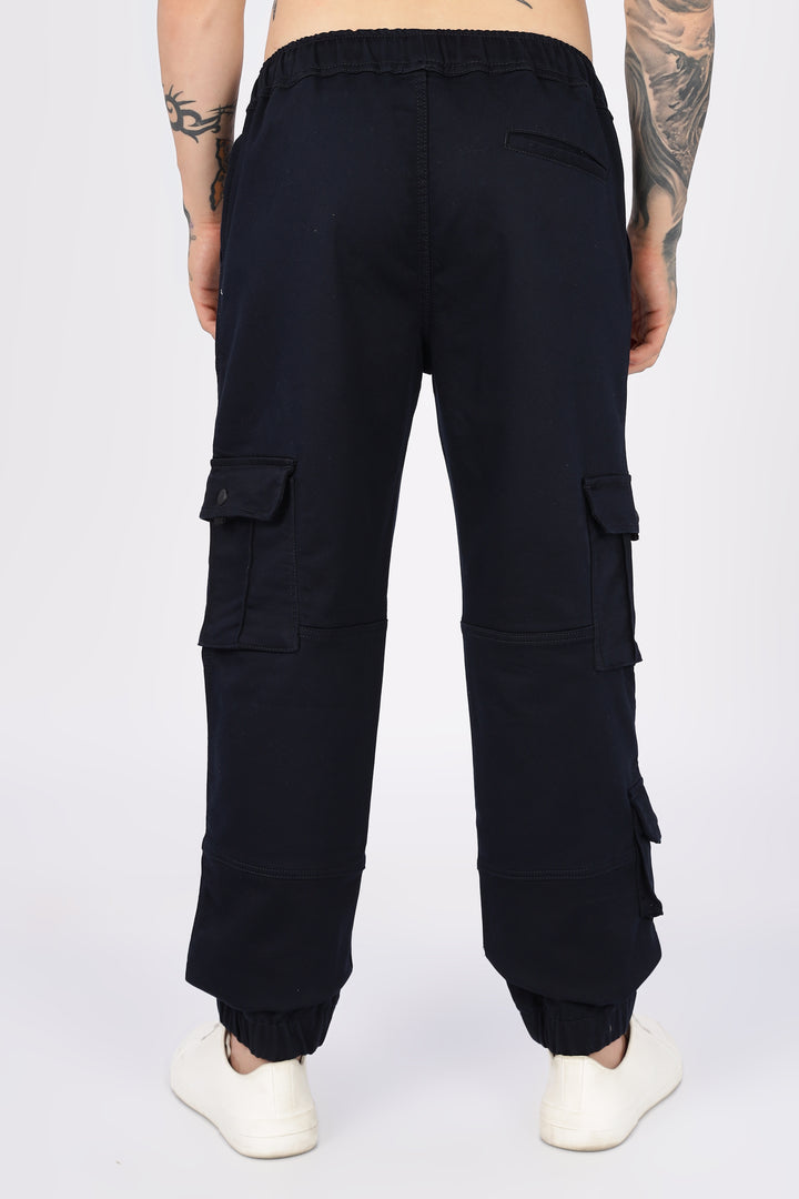 Navy Regular Fit Cargo Pants