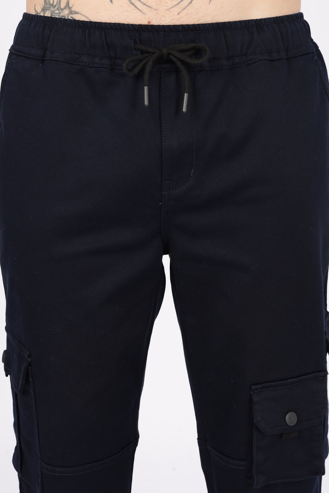 Navy Regular Fit Cargo Pants