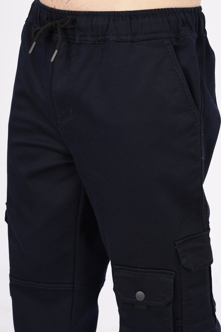 Navy Regular Fit Cargo Pants