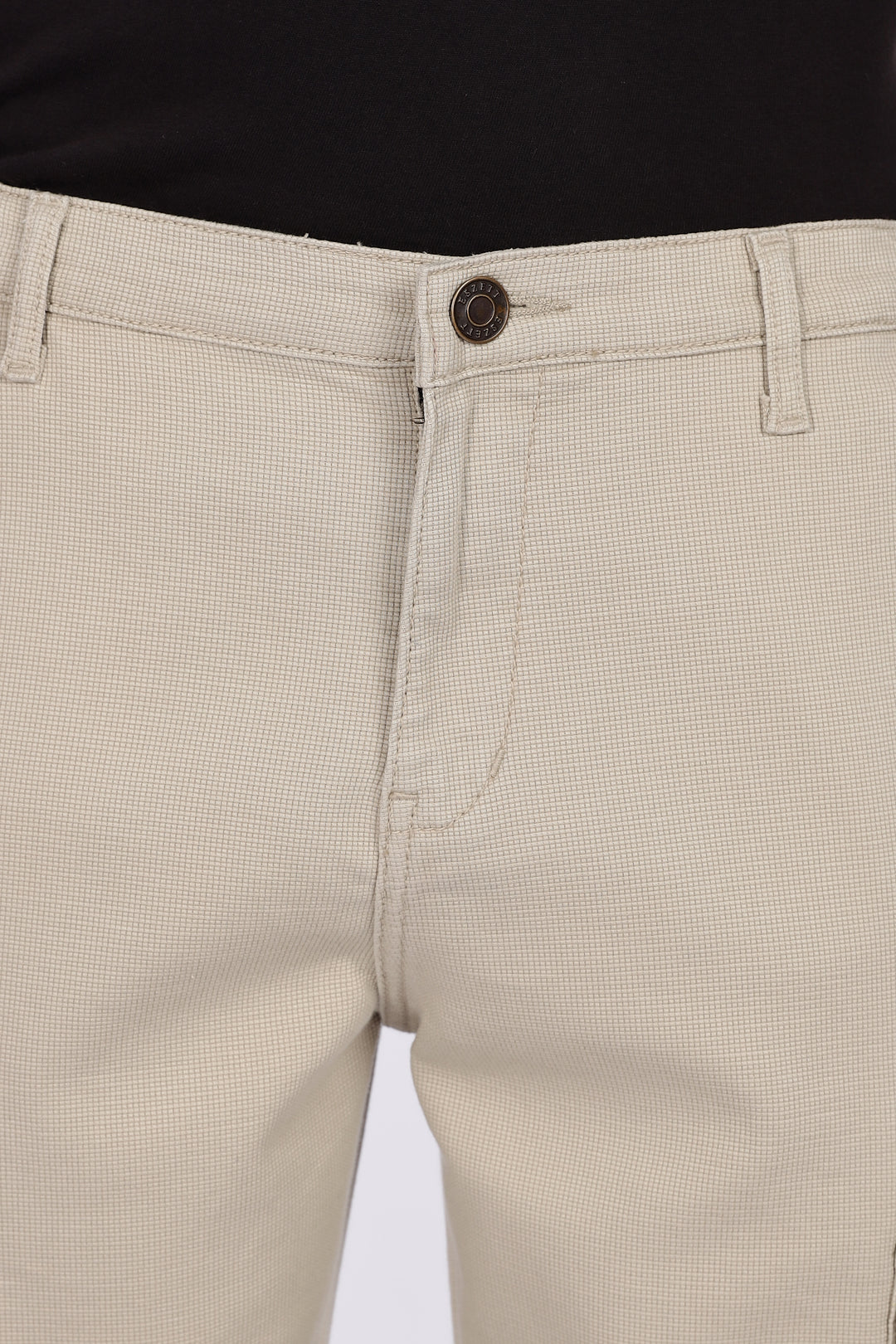 Textured Fabric: Utility Cream Cargo Pants