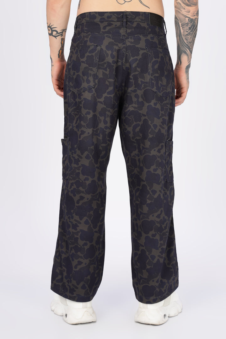 Camouflage Printed Baggy Cargo Pants