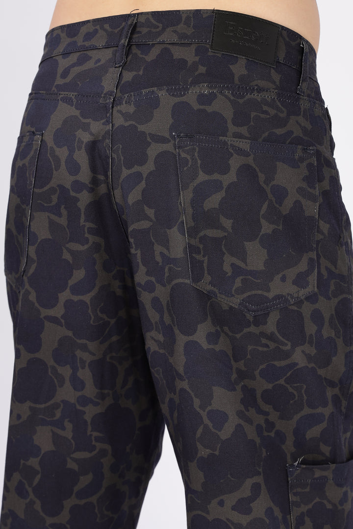 Camouflage Printed Baggy Cargo Pants
