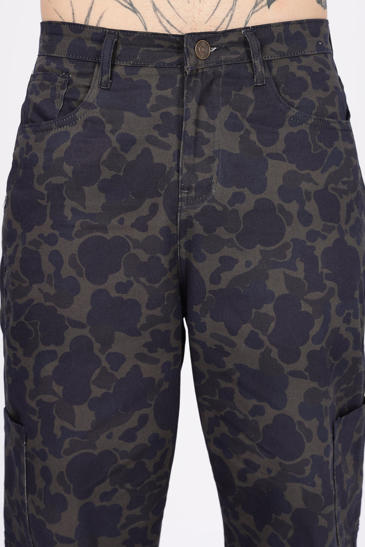 Camouflage Printed Baggy Cargo Pants