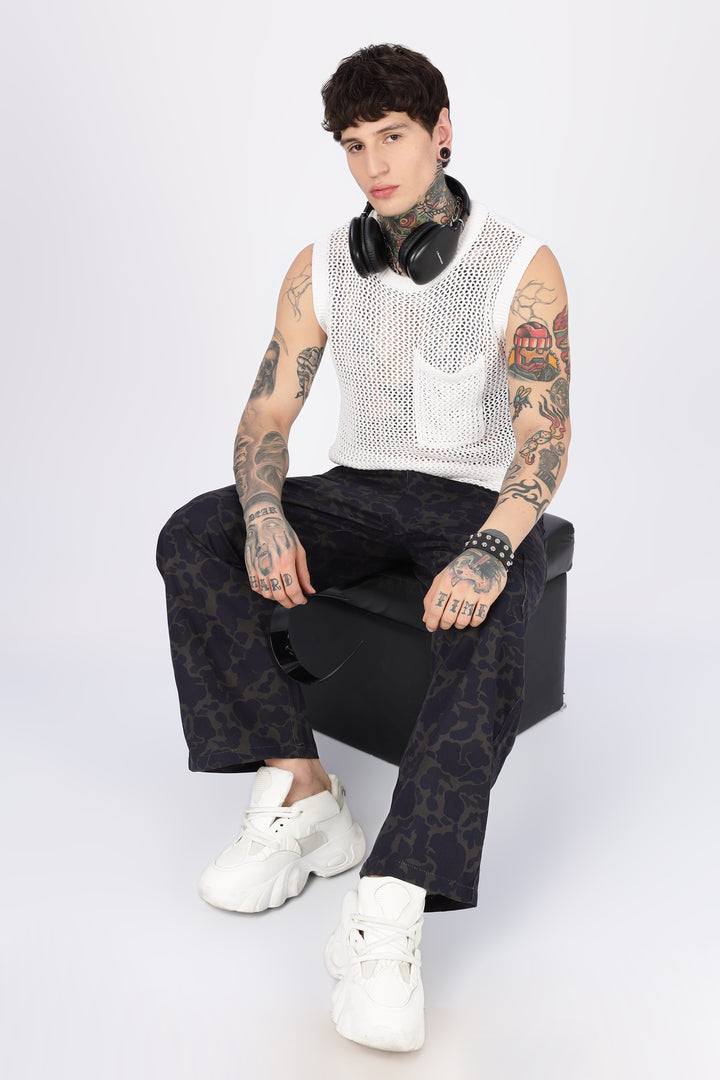 Camouflage Printed Baggy Cargo Pants