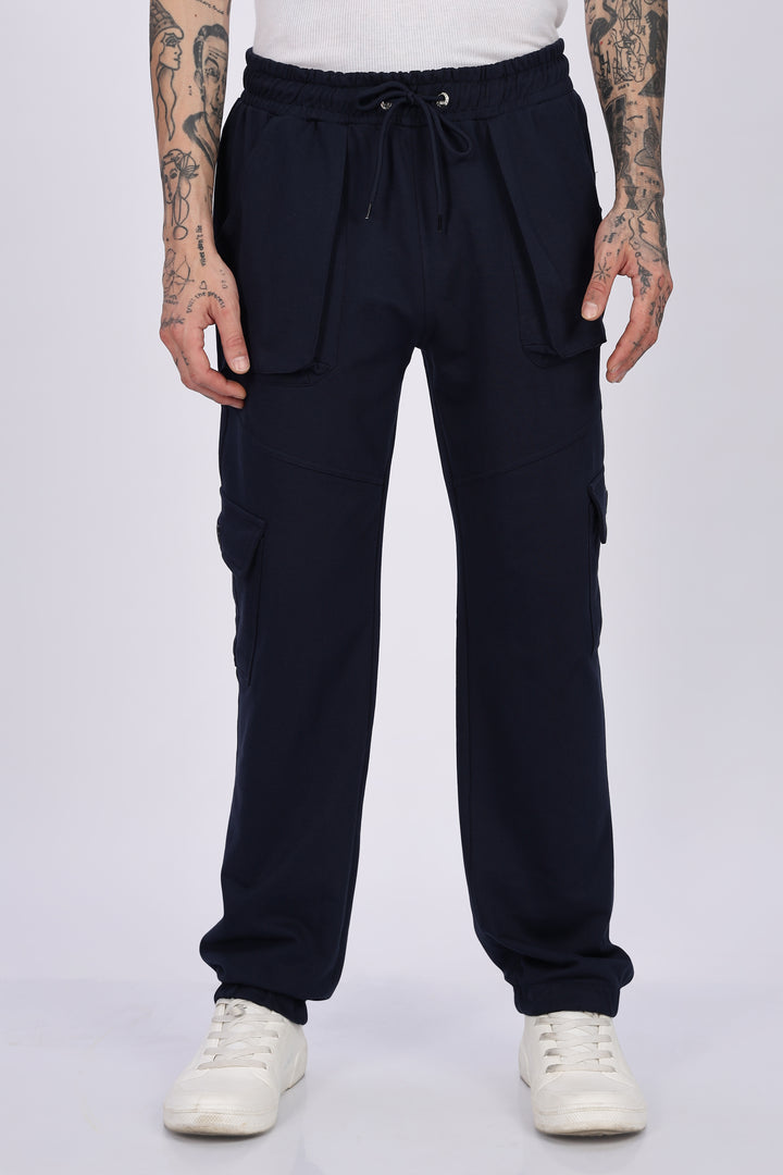 Navy Blue Regular Fit Joggers