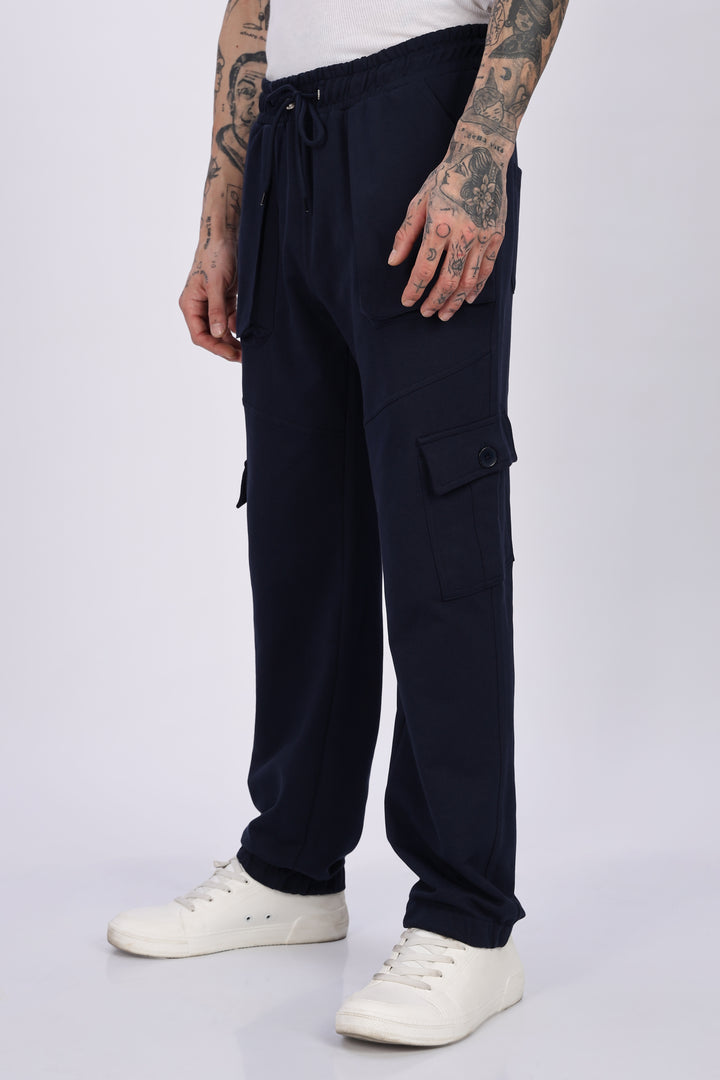 Navy Blue Regular Fit Joggers