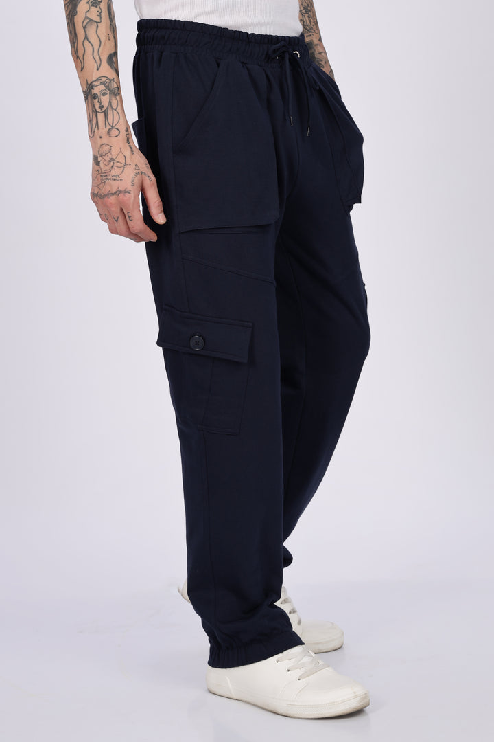 Navy Blue Regular Fit Joggers