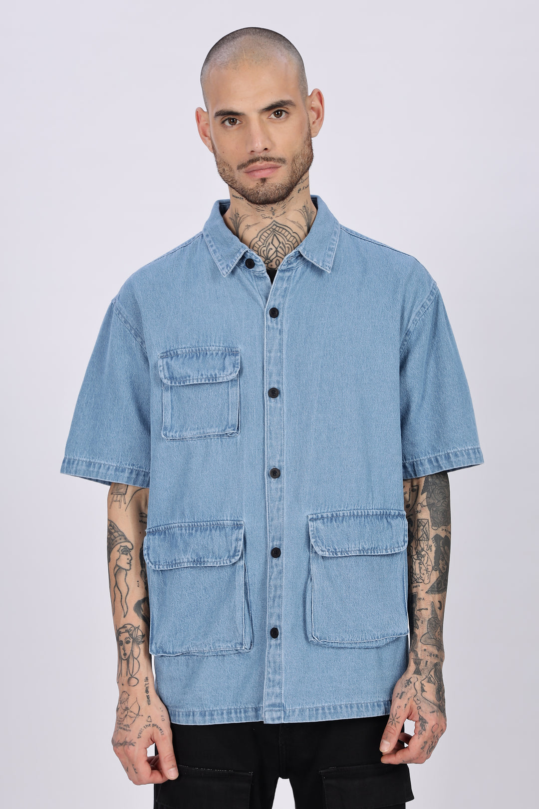 Denims: Ice Utility Oversized Shirt