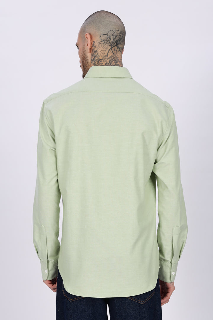 Vintage Telephone: Green Embroidery Shirt