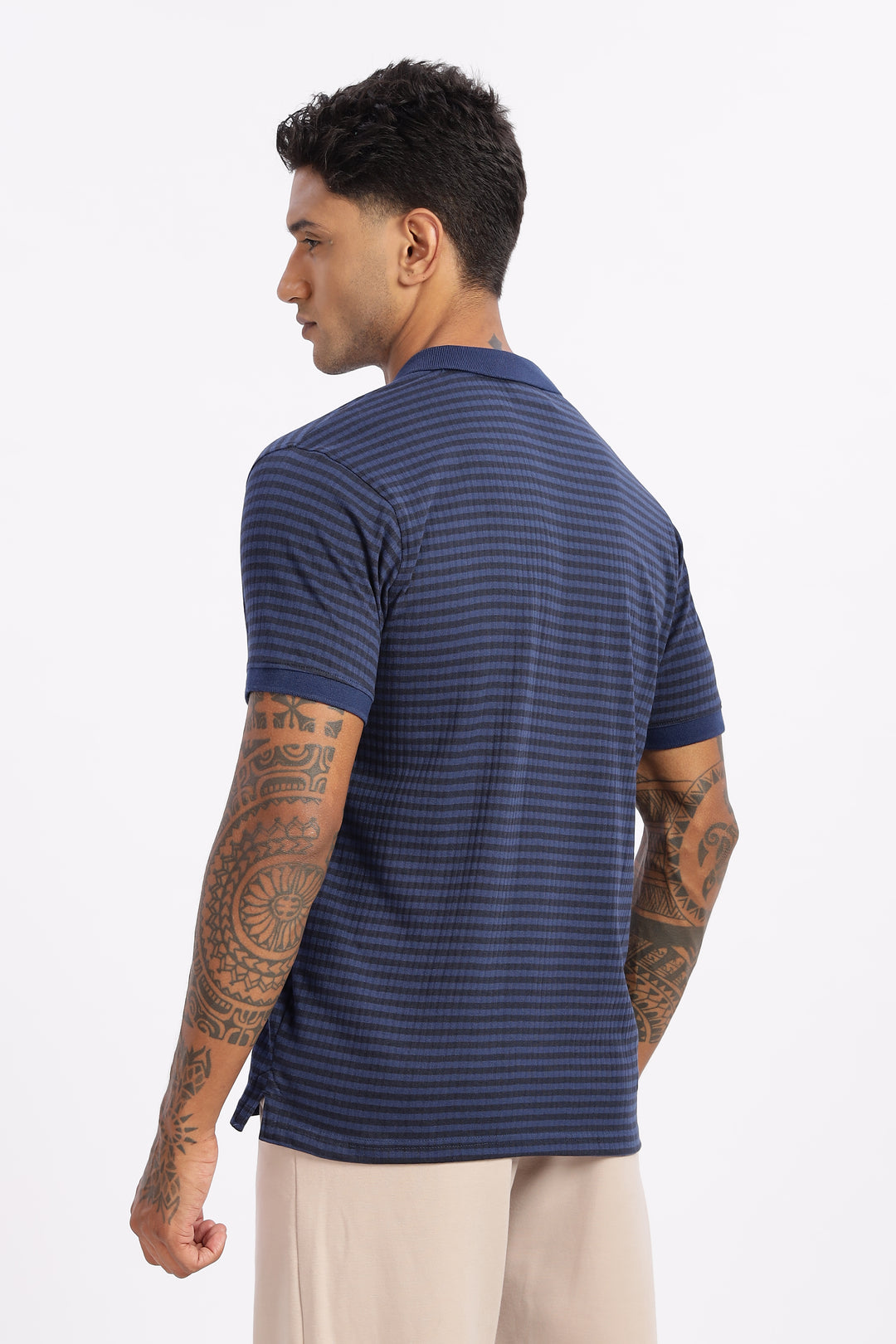 Blue Stripes Polo T-shirt