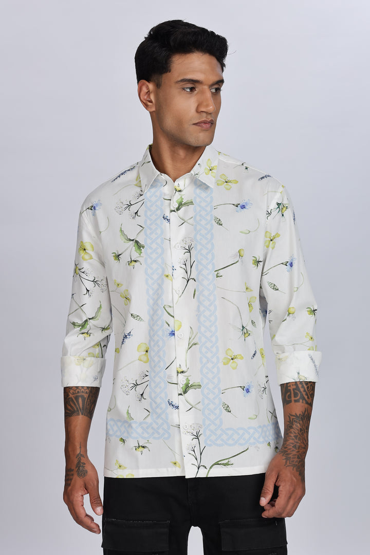 Floral Block Printed Shirt