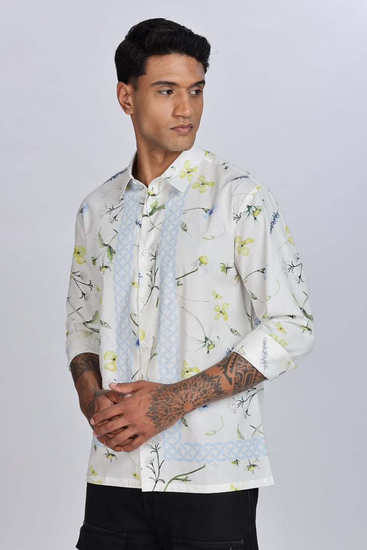 Floral Block Printed Shirt