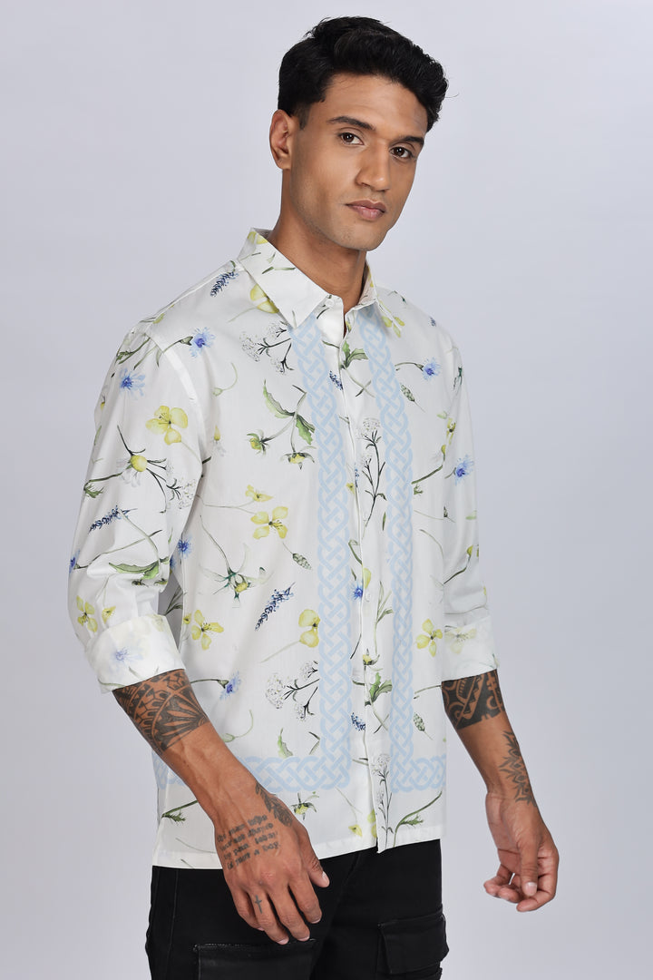 Floral Block Printed Shirt