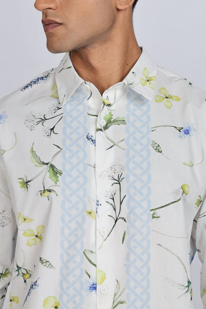 Floral Block Printed Shirt