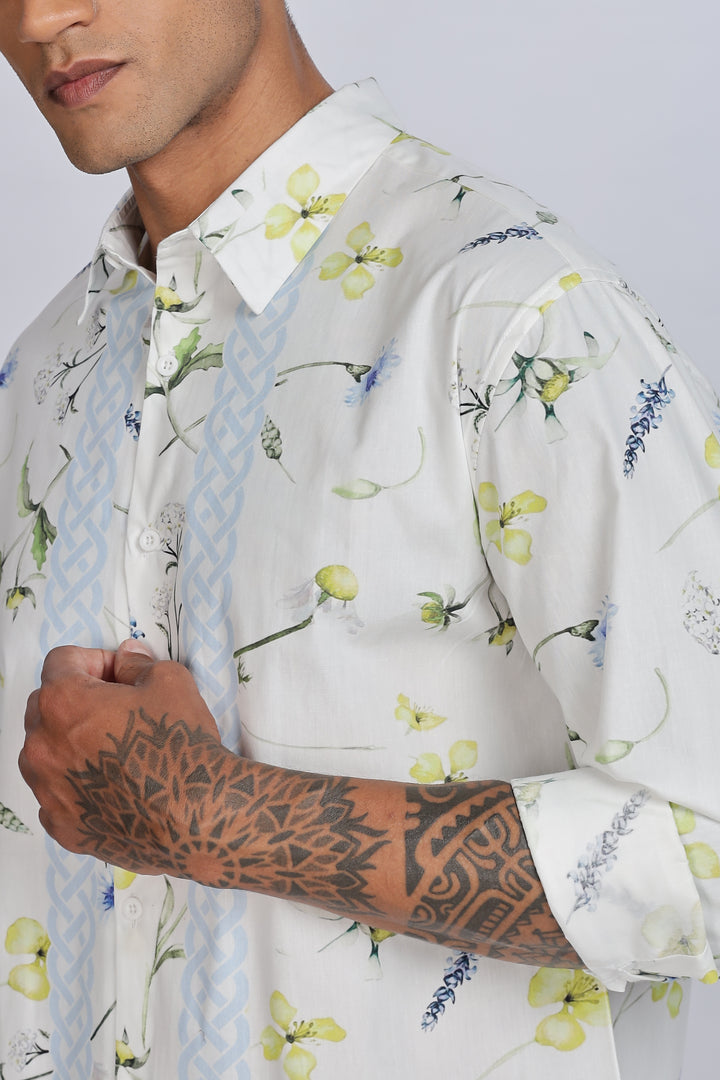 Floral Block Printed Shirt