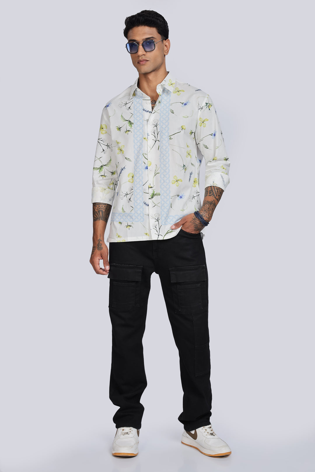 Floral Block Printed Shirt