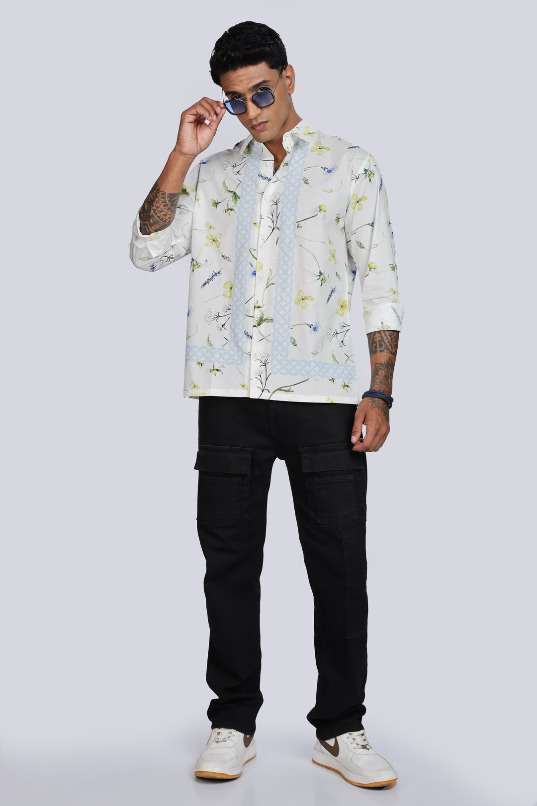 Floral Block Printed Shirt