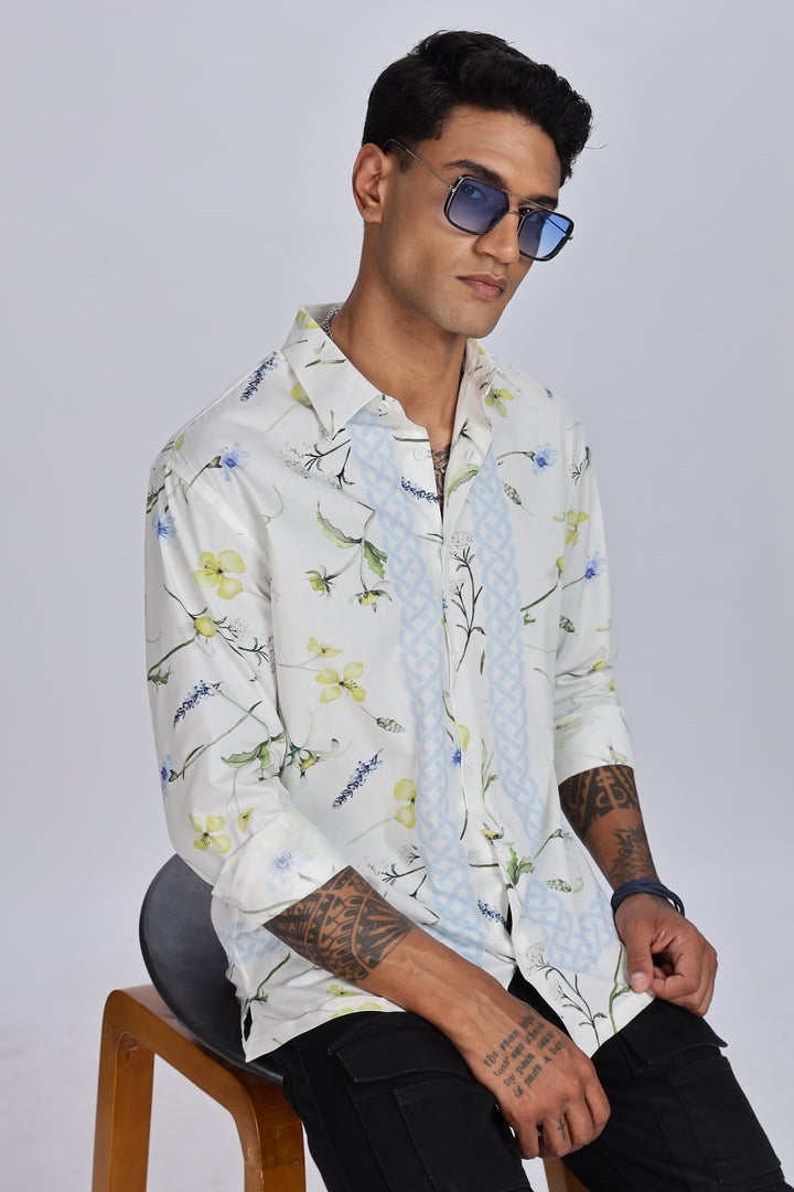 Floral Block Printed Shirt